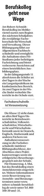 Berufskolleg geht neue Wege